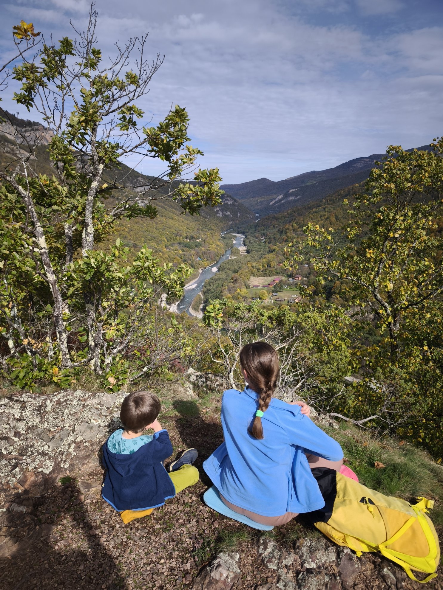 Overlook of the Little Laba River valley from the cliff